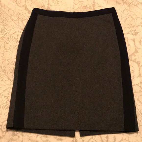 J. Crew tipped pencil skirt in double serge wool colorblock - Picture 5 of 8